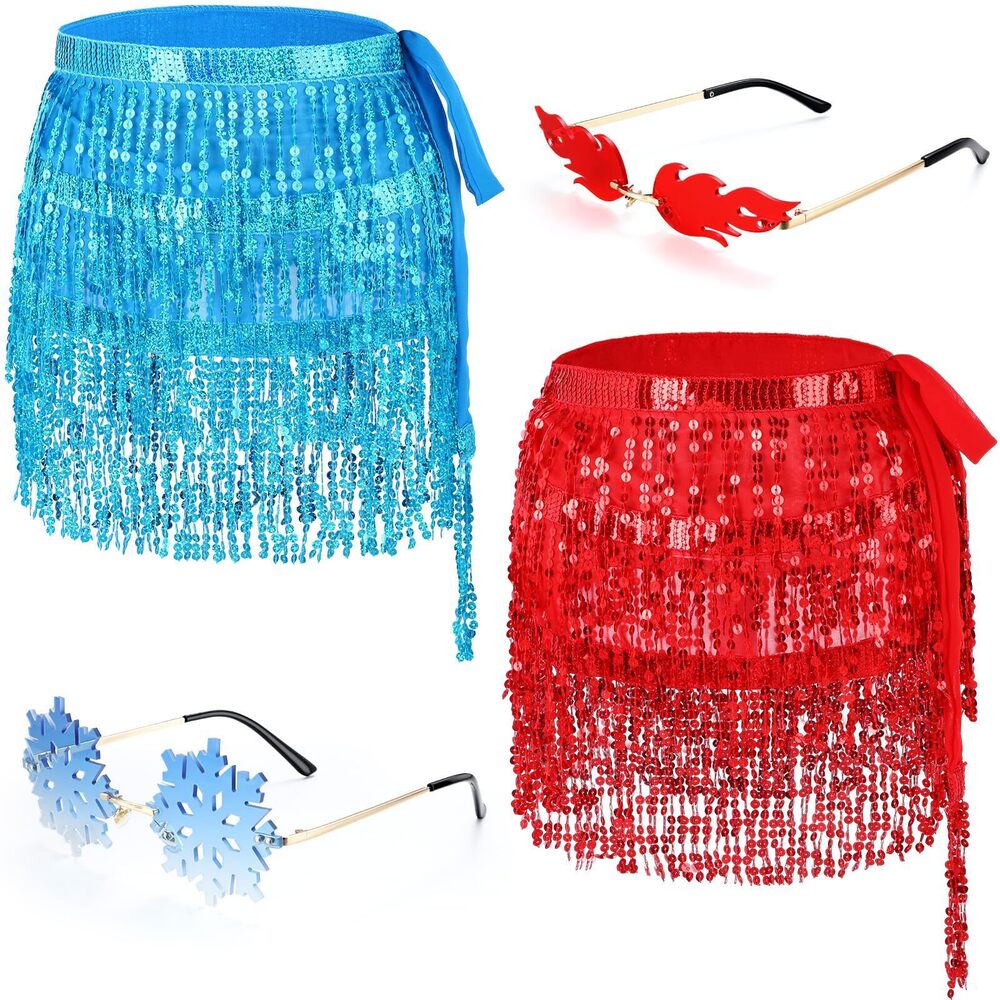 8231 4 Pcs Halloween Fire And Ice Costume Accessoriess Includes
